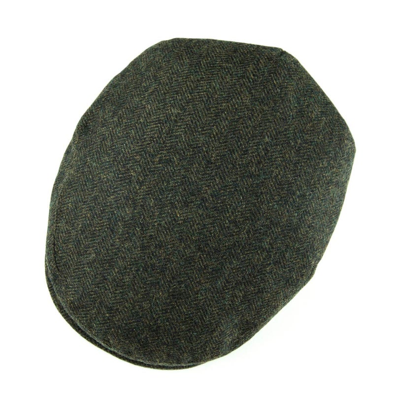 VOBOOM Men's Herringbone Flat Ivy Newsboy Hat Wool Blend Gatsby Cabbie Cap (Army Green, 7 7/8) - Image 5